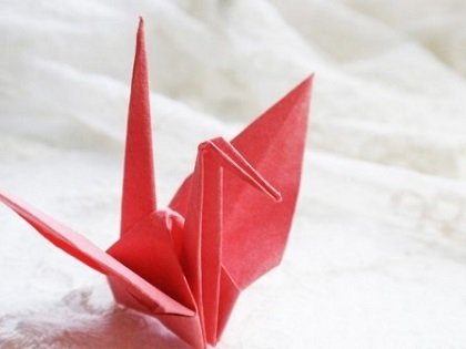 A Paper Crane Wishing for Peace